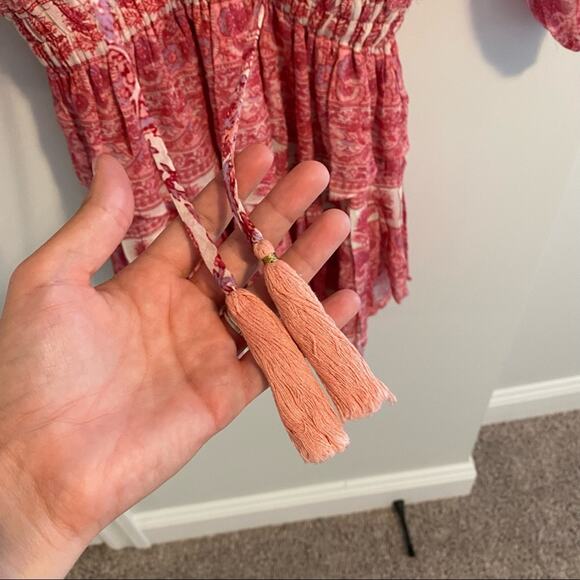 LoveShackFancy Pink Floral Silk Mini Dress XS/S - Picture 11 of 13